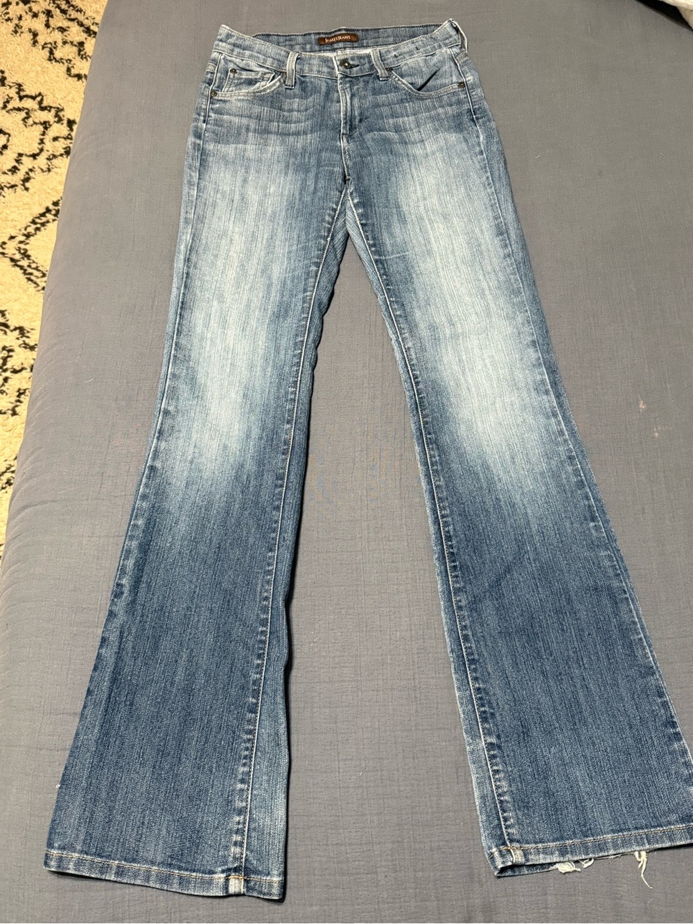 James Jeans Light Blue Flare Wide-Leg Denim